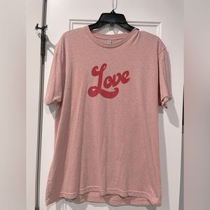 Love T-shirt by Next Level Apparel. Size Large, rose/mauve in color. Very Soft!